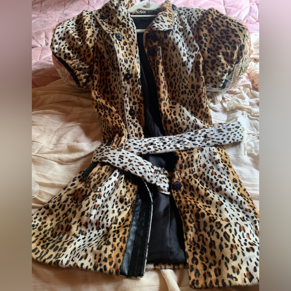 Vintage Leopard Print coat dress